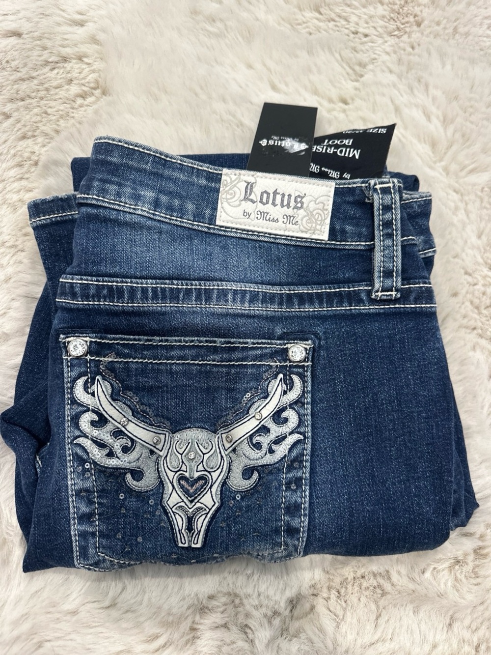 Miss Me Lotus Mid-Rise Boot Jeans
